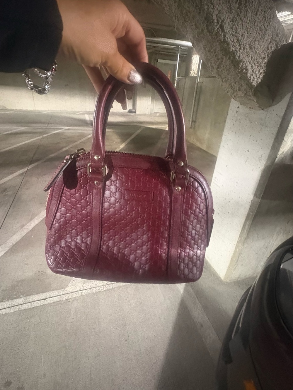 Gucci guiss Satchel Handbag - Wine/ burgundy